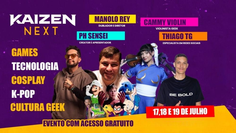 Kaizen Next 2026 acontece neste fim de semana em Catalão com games, cosplay, K-pop e atrações nacionais